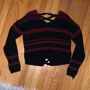 Striped Red & Black Sweater